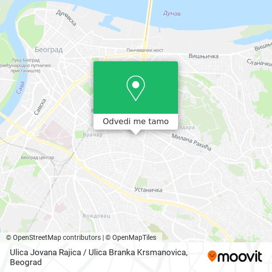 Ulica Jovana Rajica / Ulica Branka Krsmanovica mapa