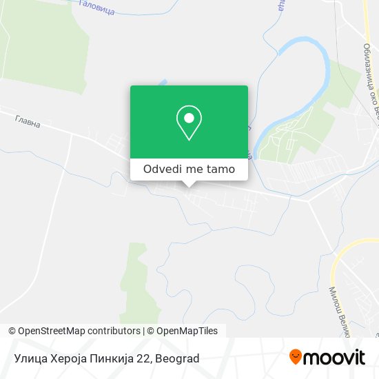 Улица Хероја Пинкија 22 mapa