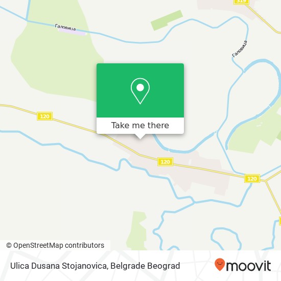 Ulica Dusana Stojanovica mapa