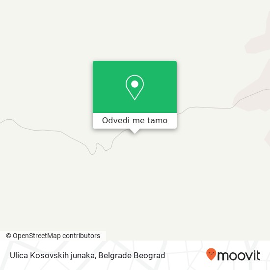 Ulica Kosovskih junaka mapa