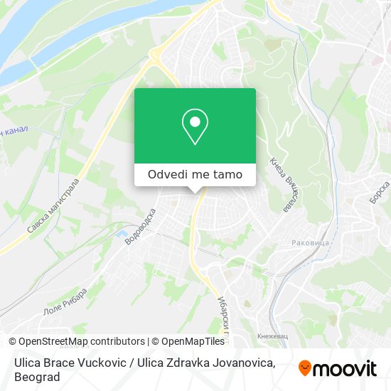 Ulica Brace Vuckovic / Ulica Zdravka Jovanovica mapa