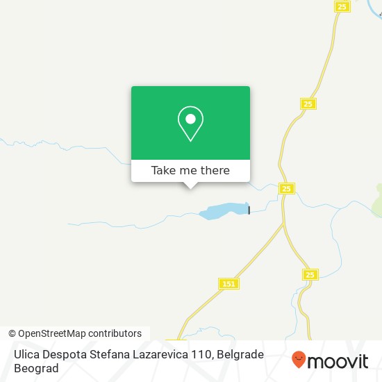 Ulica Despota Stefana Lazarevica 110 mapa