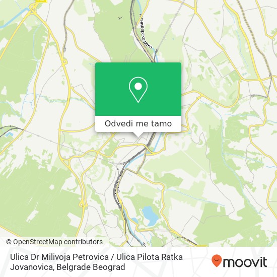 Ulica Dr Milivoja Petrovica / Ulica Pilota Ratka Jovanovica mapa