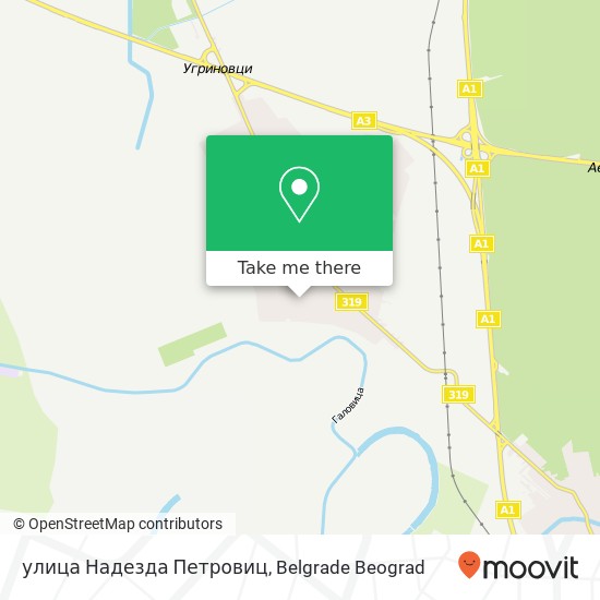 улица Надезда Петровиц mapa