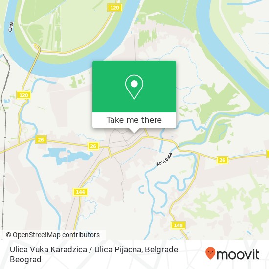 Ulica Vuka Karadzica / Ulica Pijacna mapa