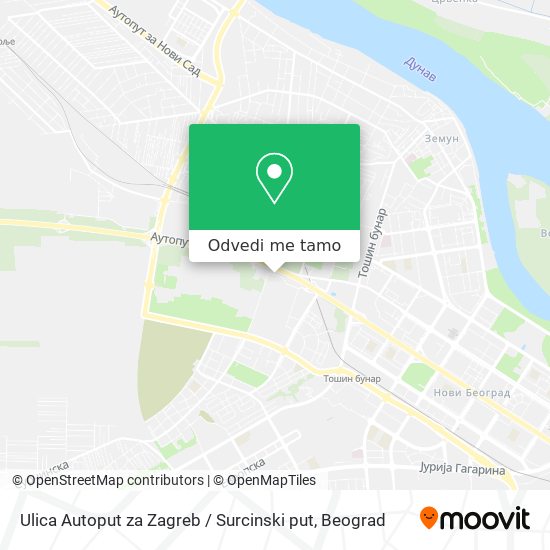 Ulica Autoput za Zagreb / Surcinski put mapa