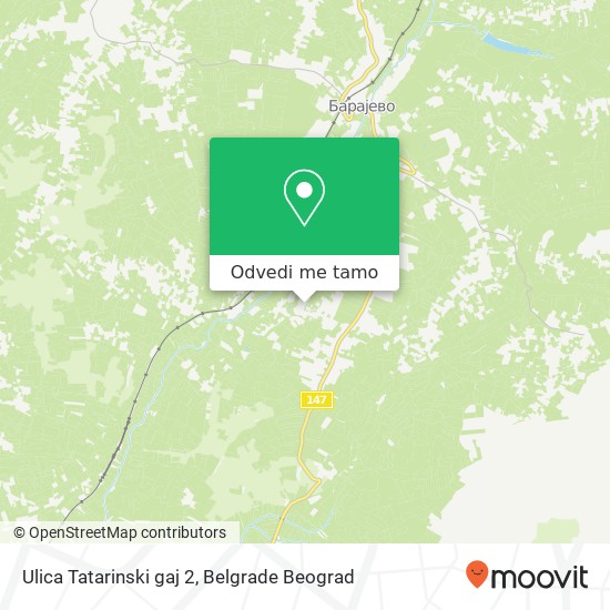 Ulica Tatarinski gaj 2 mapa