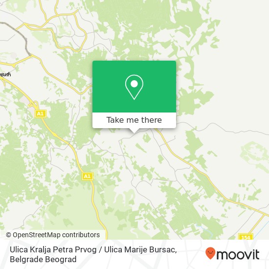 Ulica Kralja Petra Prvog / Ulica Marije Bursac mapa