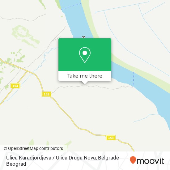 Ulica Karadjordjeva / Ulica Druga Nova mapa