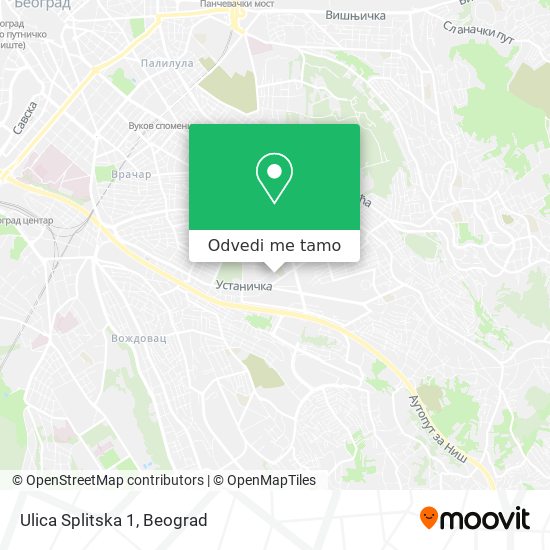 Ulica Splitska 1 mapa