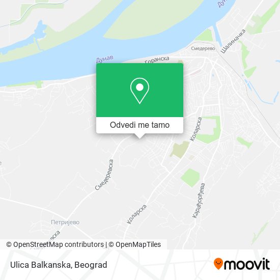 Ulica Balkanska mapa