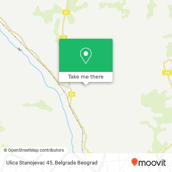 Ulica Stanojevac 45 mapa