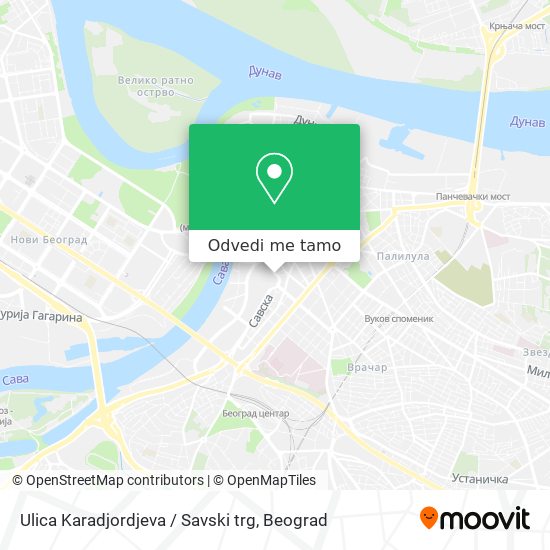 Ulica Karadjordjeva / Savski trg mapa