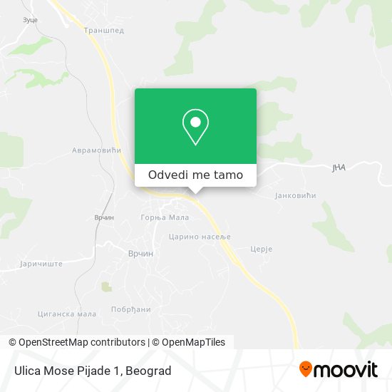 Ulica Mose Pijade 1 mapa