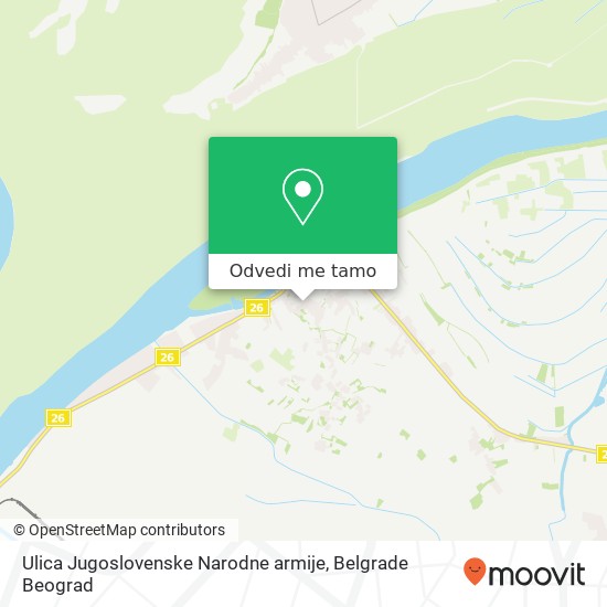 Ulica Jugoslovenske Narodne armije mapa