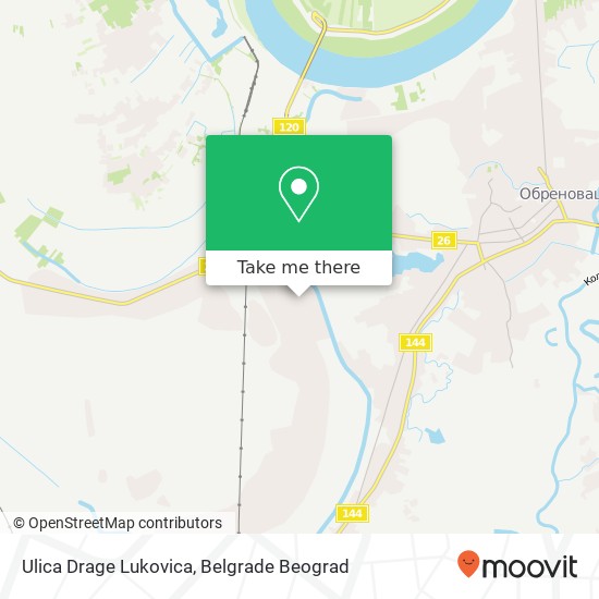 Ulica Drage Lukovica mapa