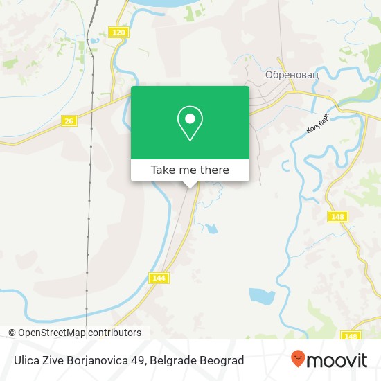 Ulica Zive Borjanovica 49 mapa