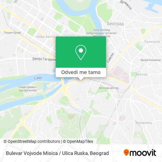 Bulevar Vojvode Misica / Ulica Ruska mapa