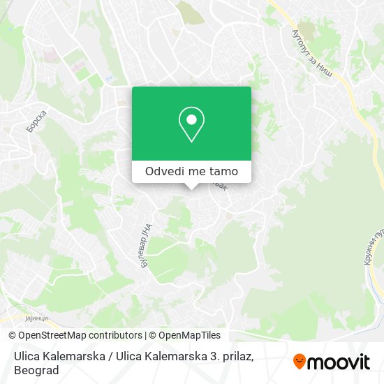 Ulica Kalemarska / Ulica Kalemarska 3. prilaz mapa