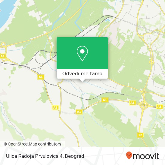 Ulica Radoja Prvulovica 4 mapa