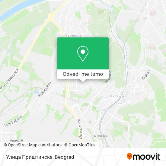 Улица Приштинска mapa