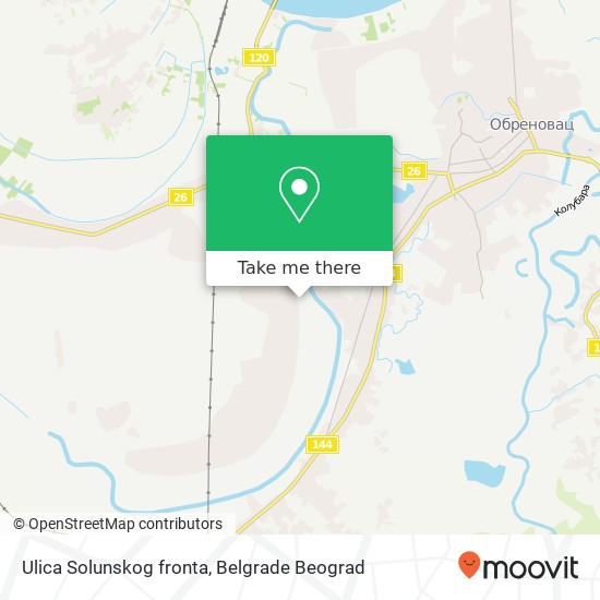 Ulica Solunskog fronta mapa