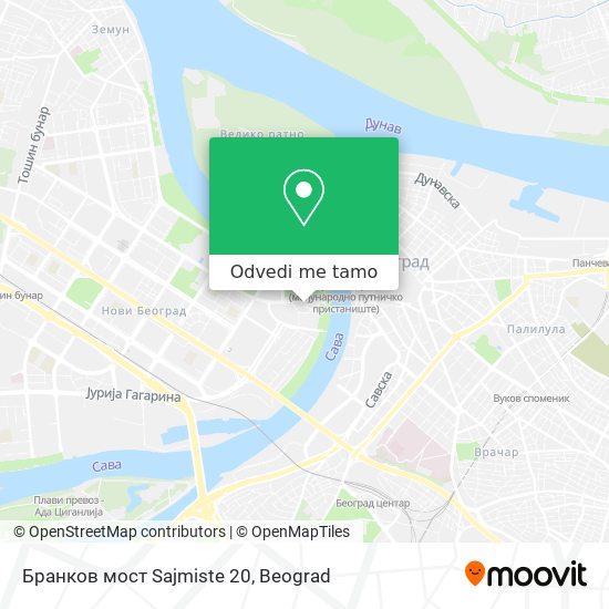 Бранков мост Sajmiste 20 mapa