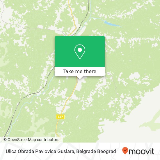 Ulica Obrada Pavlovica Guslara mapa