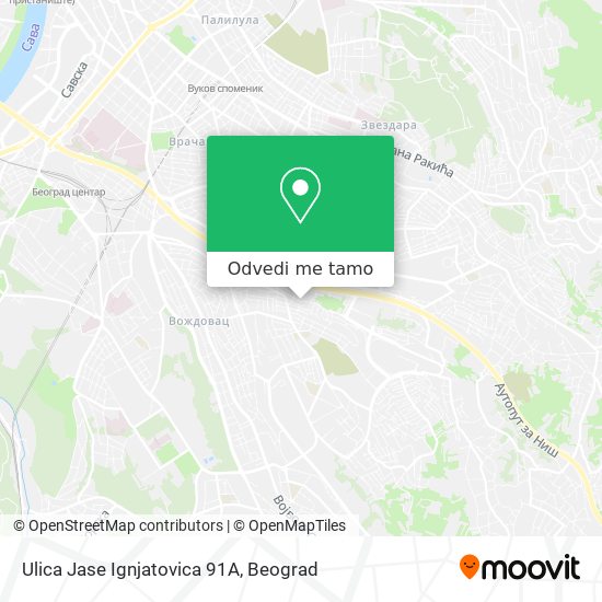 Ulica Jase Ignjatovica 91A mapa