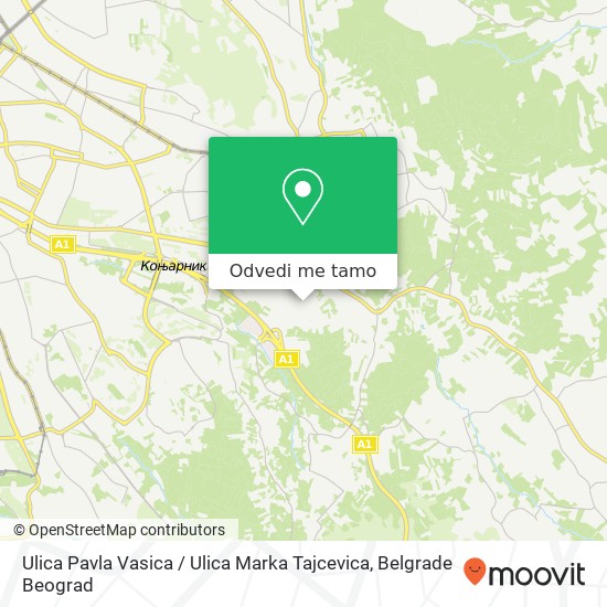 Ulica Pavla Vasica / Ulica Marka Tajcevica mapa