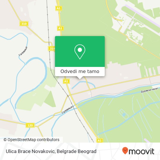 Ulica Brace Novakovic mapa