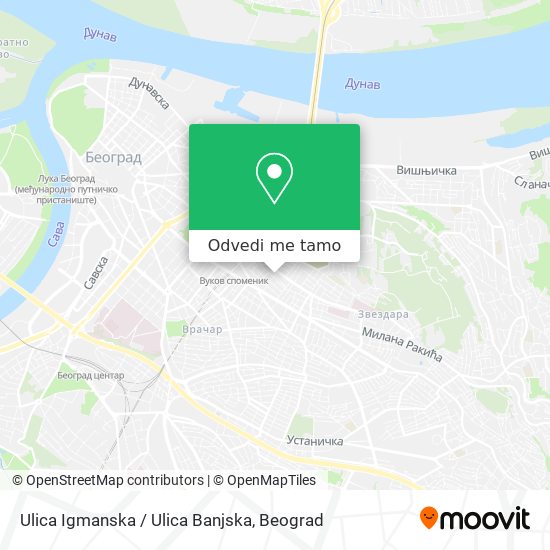 Ulica Igmanska / Ulica Banjska mapa