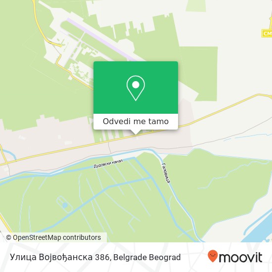 Улица Војвођанска 386 mapa