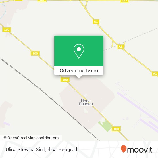 Ulica Stevana Sindjelica mapa