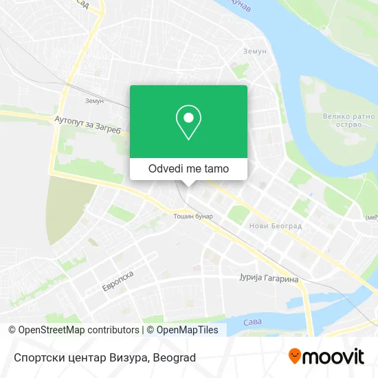 Спортски центар Визура mapa