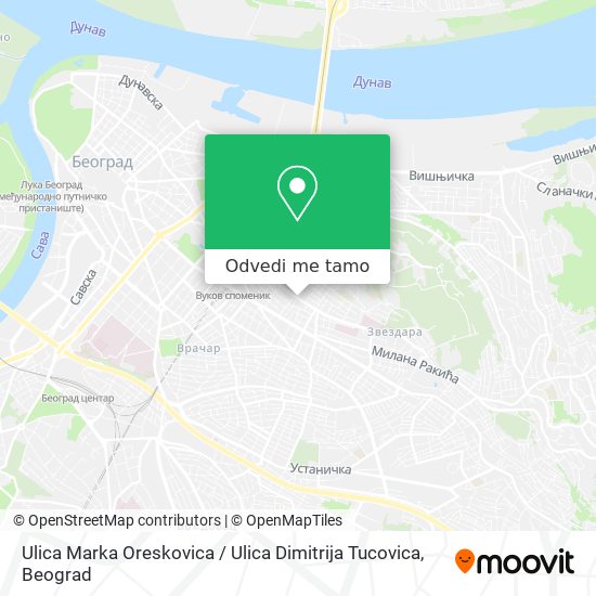 Ulica Marka Oreskovica / Ulica Dimitrija Tucovica mapa