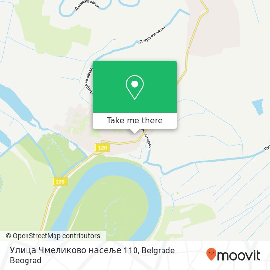 Улица Чмеликово насеље 110 mapa
