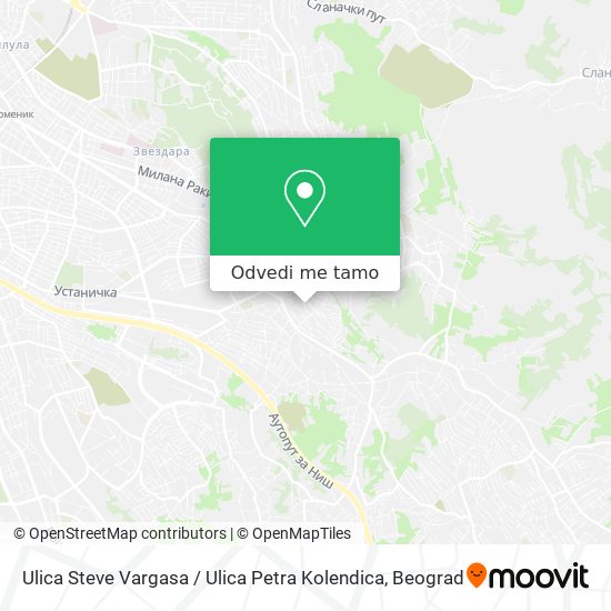 Ulica Steve Vargasa / Ulica Petra Kolendica mapa