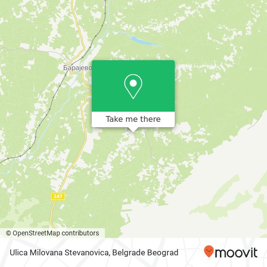 Ulica Milovana Stevanovica mapa