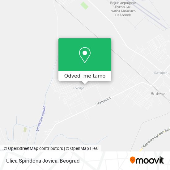 Ulica Spiridona Jovica mapa
