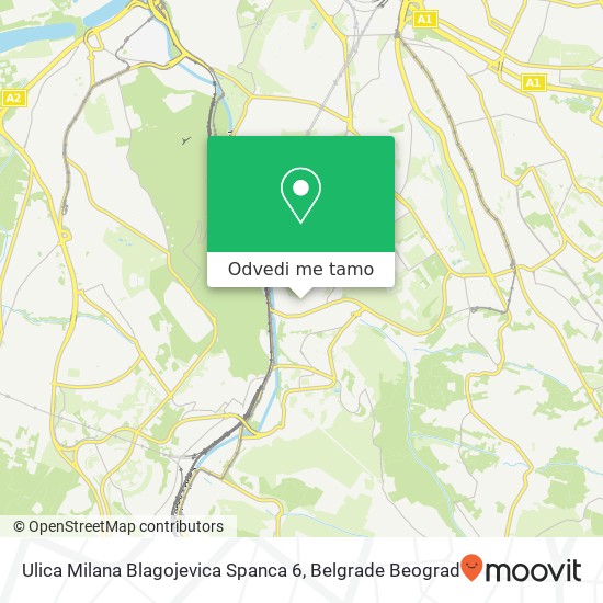 Ulica Milana Blagojevica Spanca 6 mapa