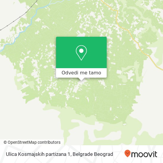 Ulica Kosmajskih partizana 1 mapa