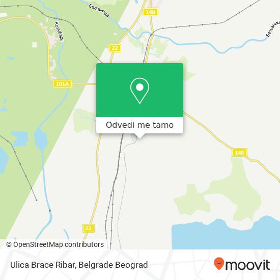 Ulica Brace Ribar mapa