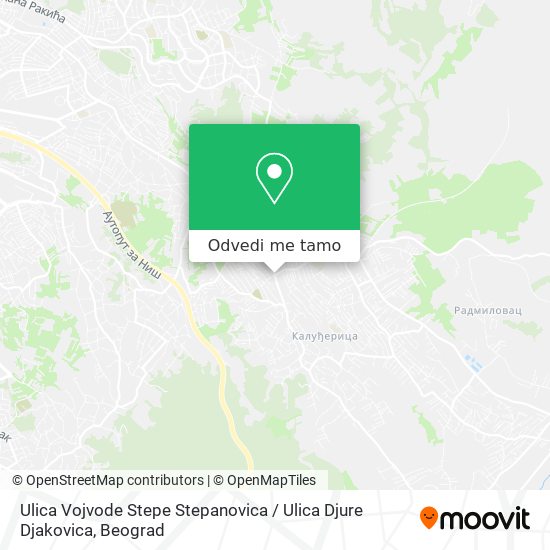 Ulica Vojvode Stepe Stepanovica / Ulica Djure Djakovica mapa