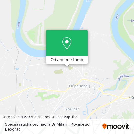 Specijalisticka ordinacija Dr Milan I. Kovacevic mapa