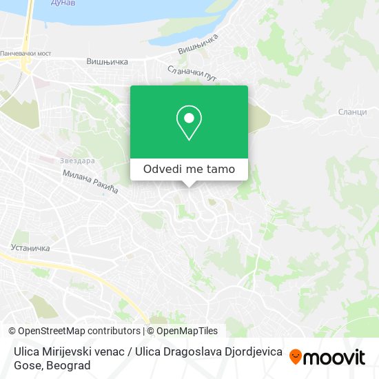 Ulica Mirijevski venac / Ulica Dragoslava Djordjevica Gose mapa