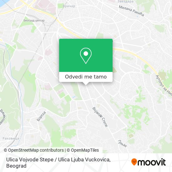 Ulica Vojvode Stepe / Ulica Ljuba Vuckovica mapa