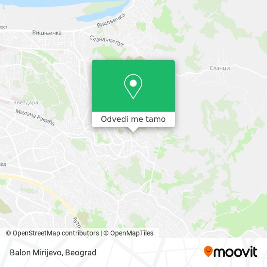 Balon Mirijevo mapa