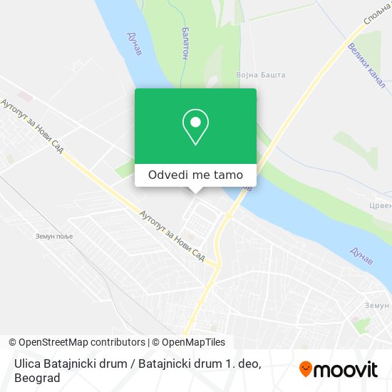 Ulica Batajnicki drum / Batajnicki drum 1. deo mapa