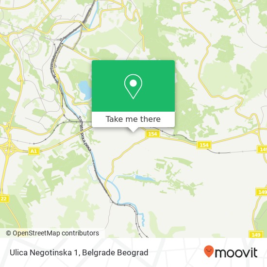 Ulica Negotinska 1 mapa